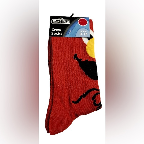 Sesame Street Elmo Red Crew Socks - Picture 2 of 3